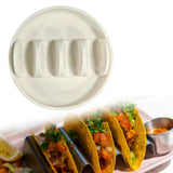 Maxbell Taco Holder Plates for Soft and Hard Tacos for Kitchen Family Dinner Parties white