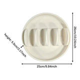 Maxbell Taco Holder Plates for Soft and Hard Tacos for Kitchen Family Dinner Parties white