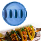 Maxbell Taco Holder Plates for Soft and Hard Tacos for Kitchen Family Dinner Parties blue