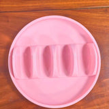 Maxbell Taco Holder Plates for Soft and Hard Tacos for Kitchen Family Dinner Parties pink