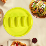 Maxbell Taco Holder Plates for Soft and Hard Tacos for Kitchen Family Dinner Parties yellow