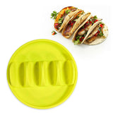 Maxbell Taco Holder Plates for Soft and Hard Tacos for Kitchen Family Dinner Parties yellow