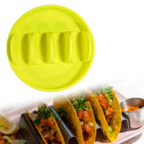 Maxbell Taco Holder Plates for Soft and Hard Tacos for Kitchen Family Dinner Parties yellow