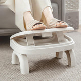Maxbell Bathroom Toilet Stool Adjustable Under Desk Foot Rest for Home Office Indoor White