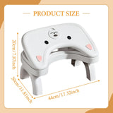 Maxbell Bathroom Toilet Stool Adjustable Under Desk Foot Rest for Home Office Indoor White