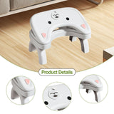 Maxbell Bathroom Toilet Stool Adjustable Under Desk Foot Rest for Home Office Indoor White