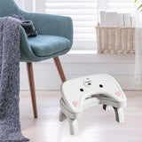 Maxbell Bathroom Toilet Stool Adjustable Under Desk Foot Rest for Home Office Indoor White