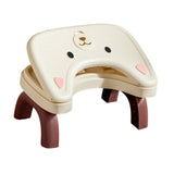 Maxbell Bathroom Toilet Stool Adjustable Under Desk Foot Rest for Home Office Indoor Beige