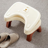 Maxbell Bathroom Toilet Stool Adjustable Under Desk Foot Rest for Home Office Indoor Beige