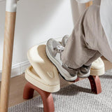 Maxbell Bathroom Toilet Stool Adjustable Under Desk Foot Rest for Home Office Indoor Beige