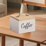 Maxbell Coffee Pod Holder with Lid Versatile Capsule Holder for Counter Kitchen Desk White