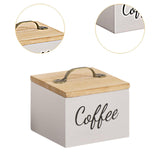 Maxbell Coffee Pod Holder with Lid Versatile Capsule Holder for Counter Kitchen Desk White