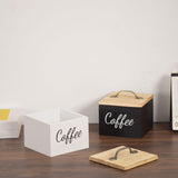 Maxbell Coffee Pod Holder with Lid Versatile Capsule Holder for Counter Kitchen Desk White
