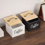 Maxbell Coffee Pod Holder with Lid Versatile Capsule Holder for Counter Kitchen Desk White