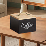 Maxbell Coffee Pod Holder with Lid Versatile Capsule Holder for Counter Kitchen Desk Black