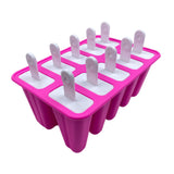 Maxbell 10 Cavity Silicone Popsicles Maker Premium Versatile Easy to Use with Sticks