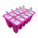 Maxbell 10 Cavity Silicone Popsicles Maker Premium Versatile Easy to Use with Sticks