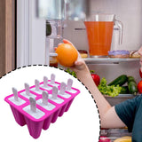Maxbell 10 Cavity Silicone Popsicles Maker Premium Versatile Easy to Use with Sticks