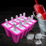 Maxbell 10 Cavity Silicone Popsicles Maker Premium Versatile Easy to Use with Sticks