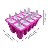 Maxbell 10 Cavity Silicone Popsicles Maker Premium Versatile Easy to Use with Sticks
