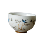 Maxbell Chinese Kung Fu Tea Cup Ceramic for Outdoor Indoor Compact Home Office Gifts 85ml