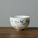 Maxbell Chinese Kung Fu Tea Cup Ceramic for Outdoor Indoor Compact Home Office Gifts 85ml