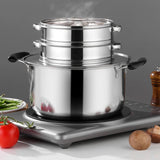 Maxbell Steaming Ring for Steamers for Dim Sum Dumpling over Stockpots Circular Rack