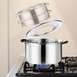 Maxbell Steaming Ring for Steamers for Dim Sum Dumpling over Stockpots Circular Rack