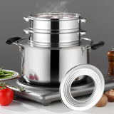Maxbell Steaming Ring for Steamers for Dim Sum Dumpling over Stockpots Circular Rack