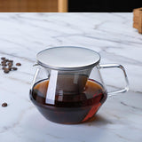 Maxbell Coffee Pot Heat Resistant Portable Coffee Sharing Pot for Cafe Travel Office 500ml