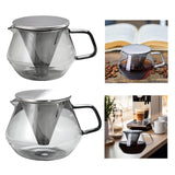 Maxbell Coffee Pot Heat Resistant Portable Coffee Sharing Pot for Cafe Travel Office 500ml