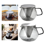 Maxbell Coffee Pot Heat Resistant Portable Coffee Sharing Pot for Cafe Travel Office 500ml