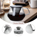 Maxbell Coffee Pot Heat Resistant Portable Coffee Sharing Pot for Cafe Travel Office 800ml