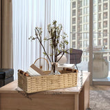 Maxbell Braided Paper Cord Storage Basket Bin Multipurpose Green Cosmetics Organizer
