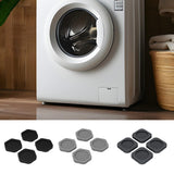 Maxbell 4x Washing Machine Anti Vibration Pads Universal for Refrigerator Dryer Home Hex Black