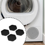 Maxbell 4x Washing Machine Anti Vibration Pads Universal for Refrigerator Dryer Home Hex Black