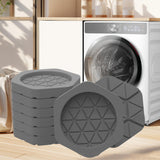 Maxbell 4x Washing Machine Anti Vibration Pads Universal for Refrigerator Dryer Home Hex Gray