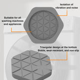 Maxbell 4x Washing Machine Anti Vibration Pads Universal for Refrigerator Dryer Home Hex Gray