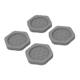Maxbell 4x Washing Machine Anti Vibration Pads Universal for Refrigerator Dryer Home Hex Gray