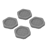 Maxbell 4x Washing Machine Anti Vibration Pads Universal for Refrigerator Dryer Home Hex Gray