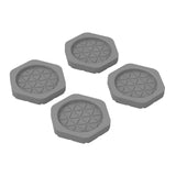 Maxbell 4x Washing Machine Anti Vibration Pads Universal for Refrigerator Dryer Home Hex Gray