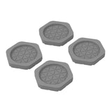 Maxbell 4x Washing Machine Anti Vibration Pads Universal for Refrigerator Dryer Home Hex Gray