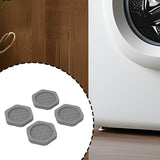Maxbell 4x Washing Machine Anti Vibration Pads Universal for Refrigerator Dryer Home Hex Gray