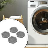 Maxbell 4x Washing Machine Anti Vibration Pads Universal for Refrigerator Dryer Home Hex Gray