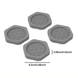 Maxbell 4x Washing Machine Anti Vibration Pads Universal for Refrigerator Dryer Home Hex Gray