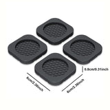 Maxbell 4x Washing Machine Anti Vibration Pads Universal for Refrigerator Dryer Home Square Black