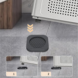 Maxbell 4x Washing Machine Anti Vibration Pads Universal for Refrigerator Dryer Home Square Black