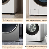 Maxbell 4x Washing Machine Anti Vibration Pads Universal for Refrigerator Dryer Home Square Black