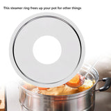 Maxbell Steaming Ring for Steamers Dumpling Steamers Ring for Stuffed Bun Asian Food 18cm Dia