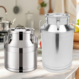 Maxbell Milk Can Lightweight Sturdy with Sealed Lid for Transport Kitchen Restaurant 28 L
